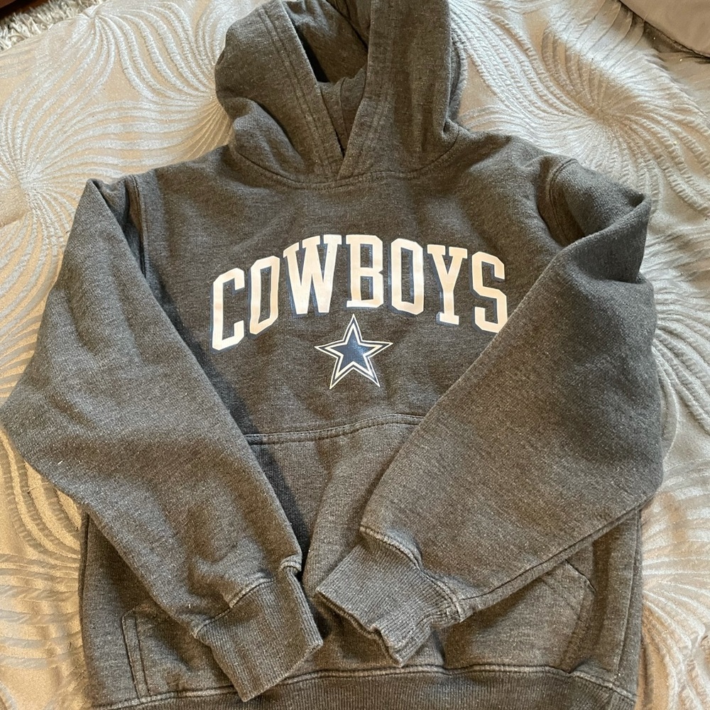 Authentic Cowboys Grey Sweatshirt W/hoodie Small